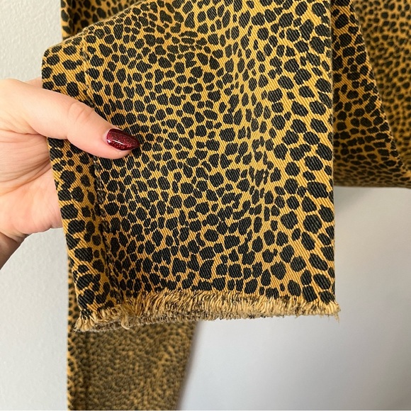 Current/Elliott NWT The High Waist Stiletto Straight Jeans Spotted Leopard Sz 29 - Picture 5 of 10